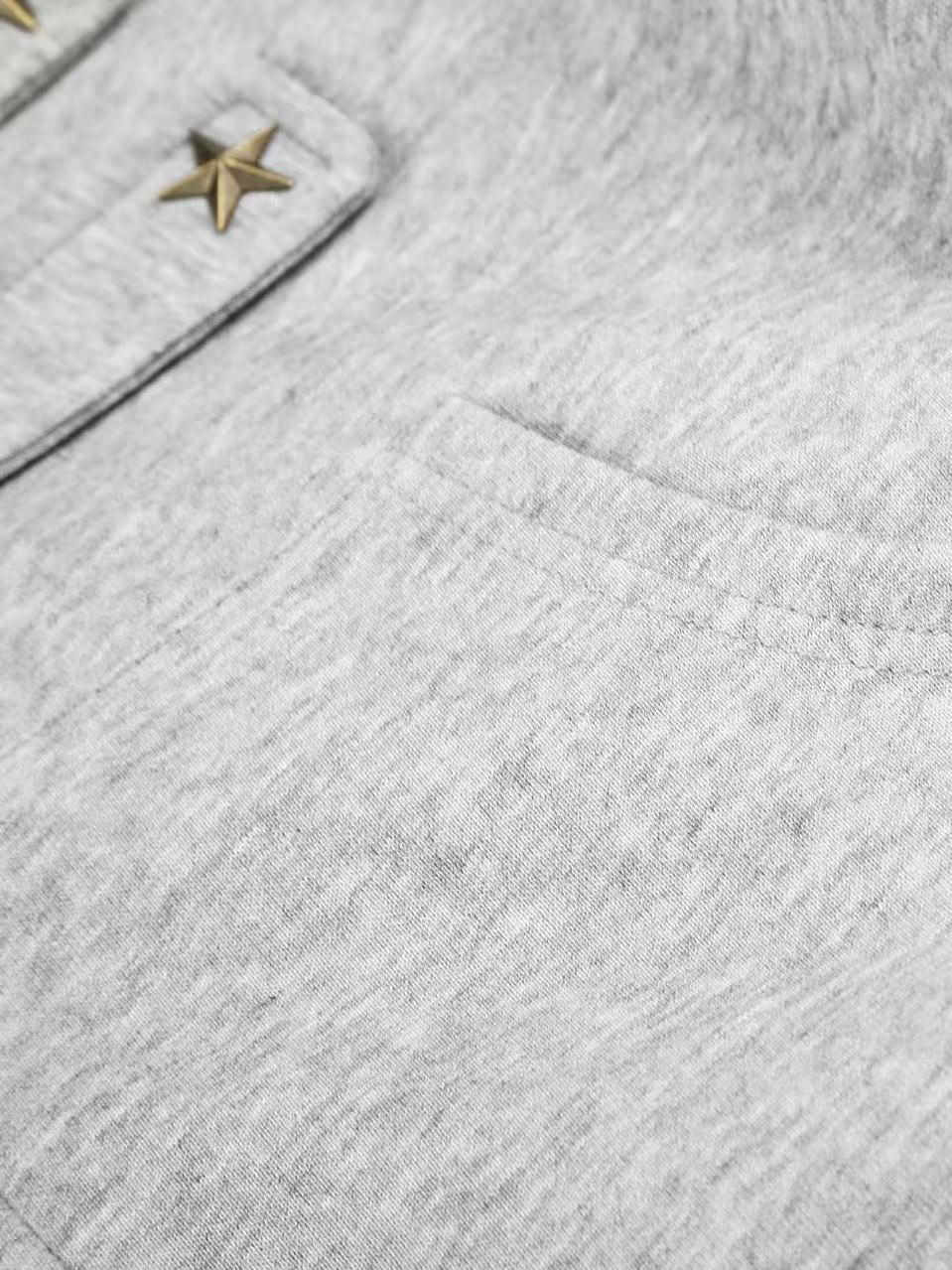 'Star Relic' Retro Distressed Star‑Shaped Buckles Camouflage Hooded