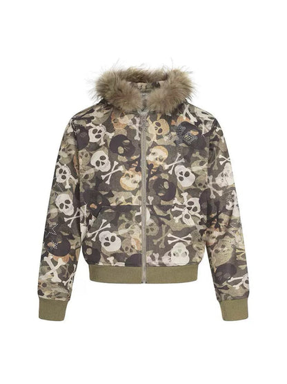 'Cold Bones' Y2k Grunge Streetstyle Skeleton Fluffy Hoodie AlielNosirrah