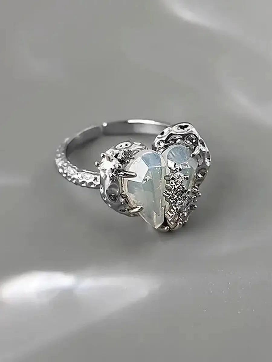 'Mermaid' Clear Heart Shape Rings AlielNosirrah