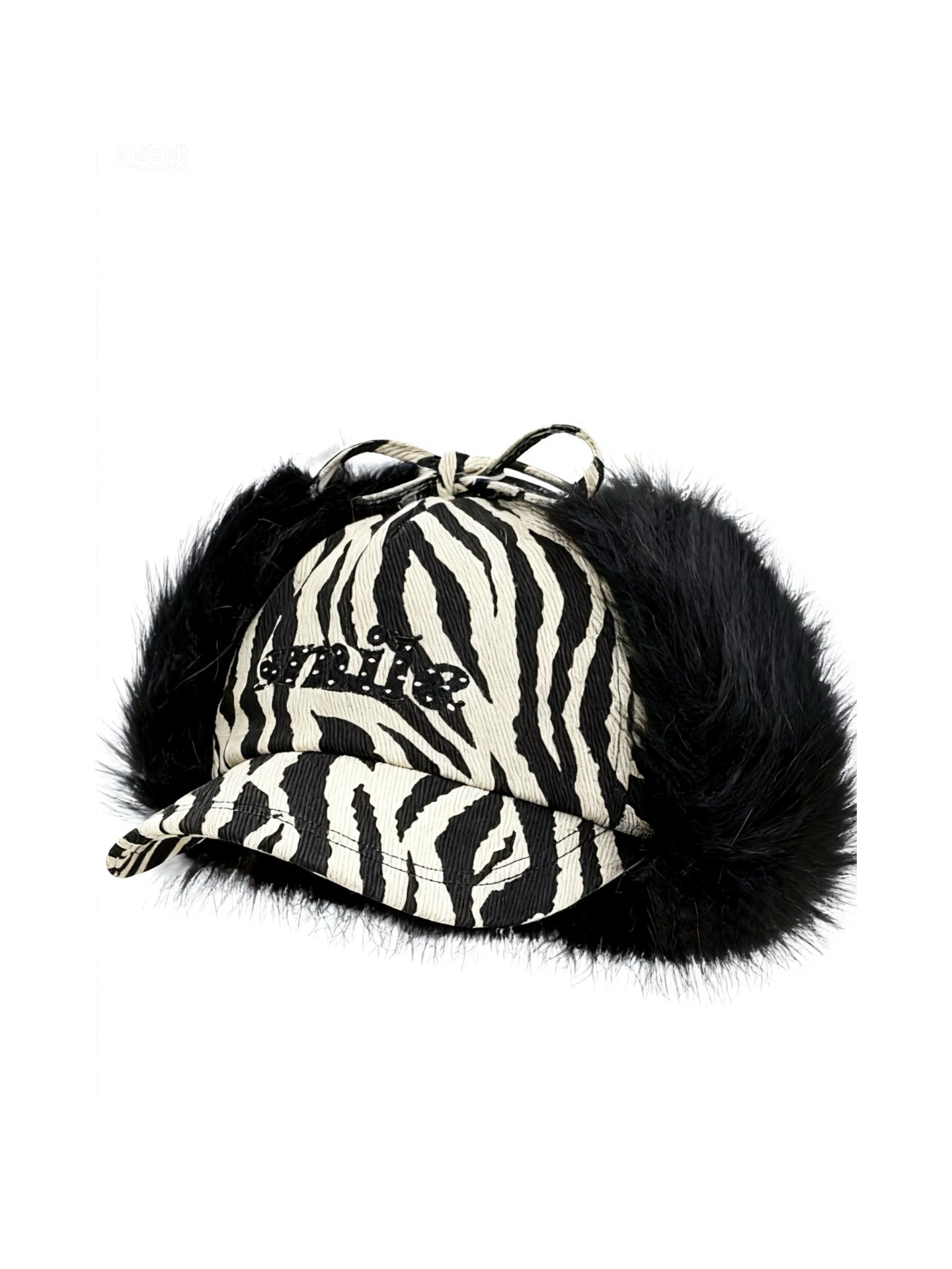 'Wild One' Y2k Streetstyle Fluffy Leopard Cap AlielNosirrah