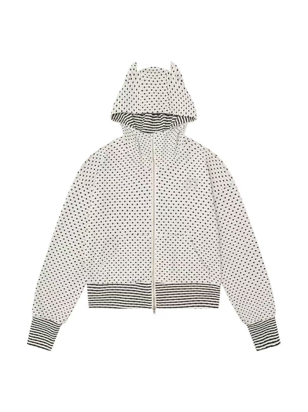 'Dotty Devil' Polka Dot Devil-Horn Hoodie Set AlielNosirrah