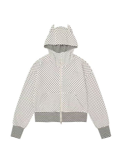 'Dotty Devil' Polka Dot Devil-Horn Hoodie Set AlielNosirrah