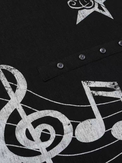 'BeatStreet' Street Music Note Print Long Sleeve Top