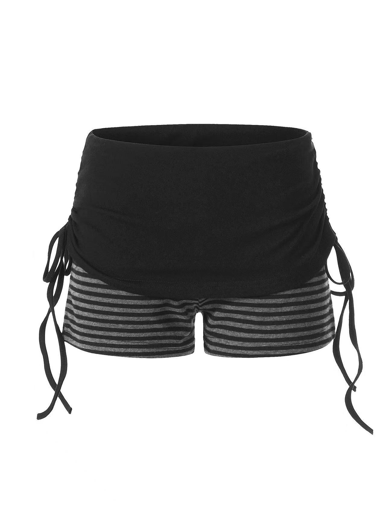 'Westside' Vintage Striped High-Waist Casual Shorts AlielNosirrah