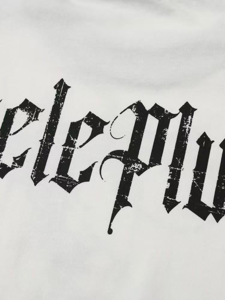 'GothWave' Gothic Striped Color Block Long Sleeve T-Shirt
