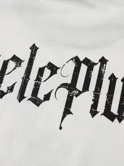 'GothWave' Gothic Striped Color Block Long Sleeve T-Shirt