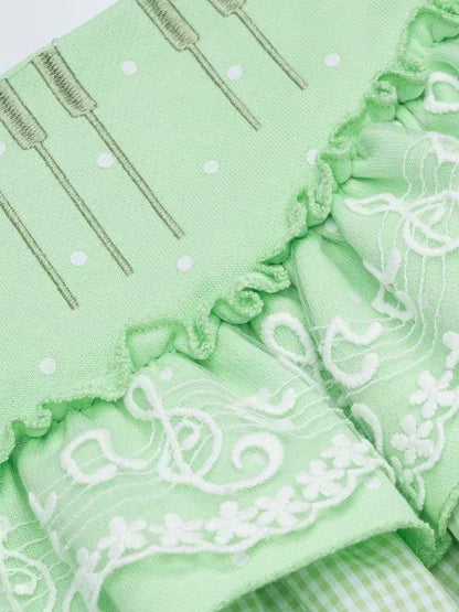 'Melody Keys' Y2K Plaid Lace Patchwork Puff Cake Skirt (Copy) AlielNosirrah