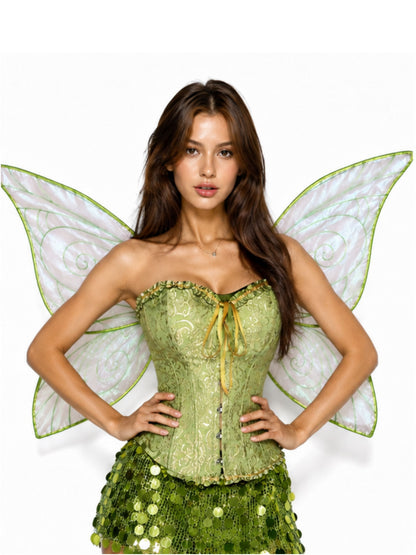 'Golden Fairies' Corset Sequins Skirt 3 Pcs Faries Set