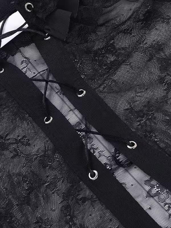 'Gloom Cloak' Dark Gothic Lace Cape Cami Set (Copy) AlielNosirrah