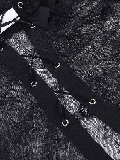 'Gloom Cloak' Dark Gothic Lace Cape Cami Set (Copy) AlielNosirrah