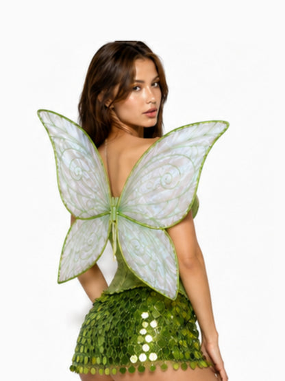 'Golden Fairies' Corset Sequins Skirt 3 Pcs Faries Set