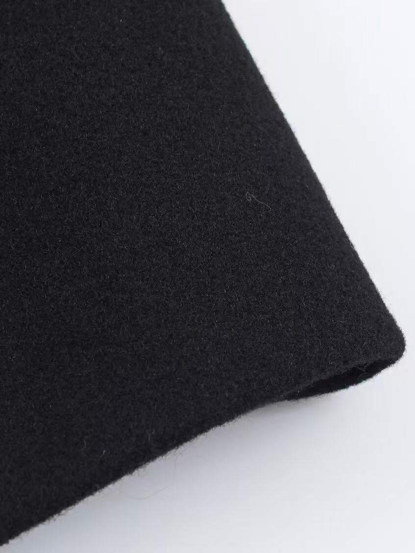 'Prep Offset' College Style  Cropped Asymmetric Button Coat