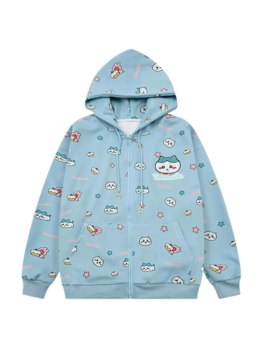 'Hachii' Kawaii Streetstyle Cute Hoodie Jacket AlielNosirrah