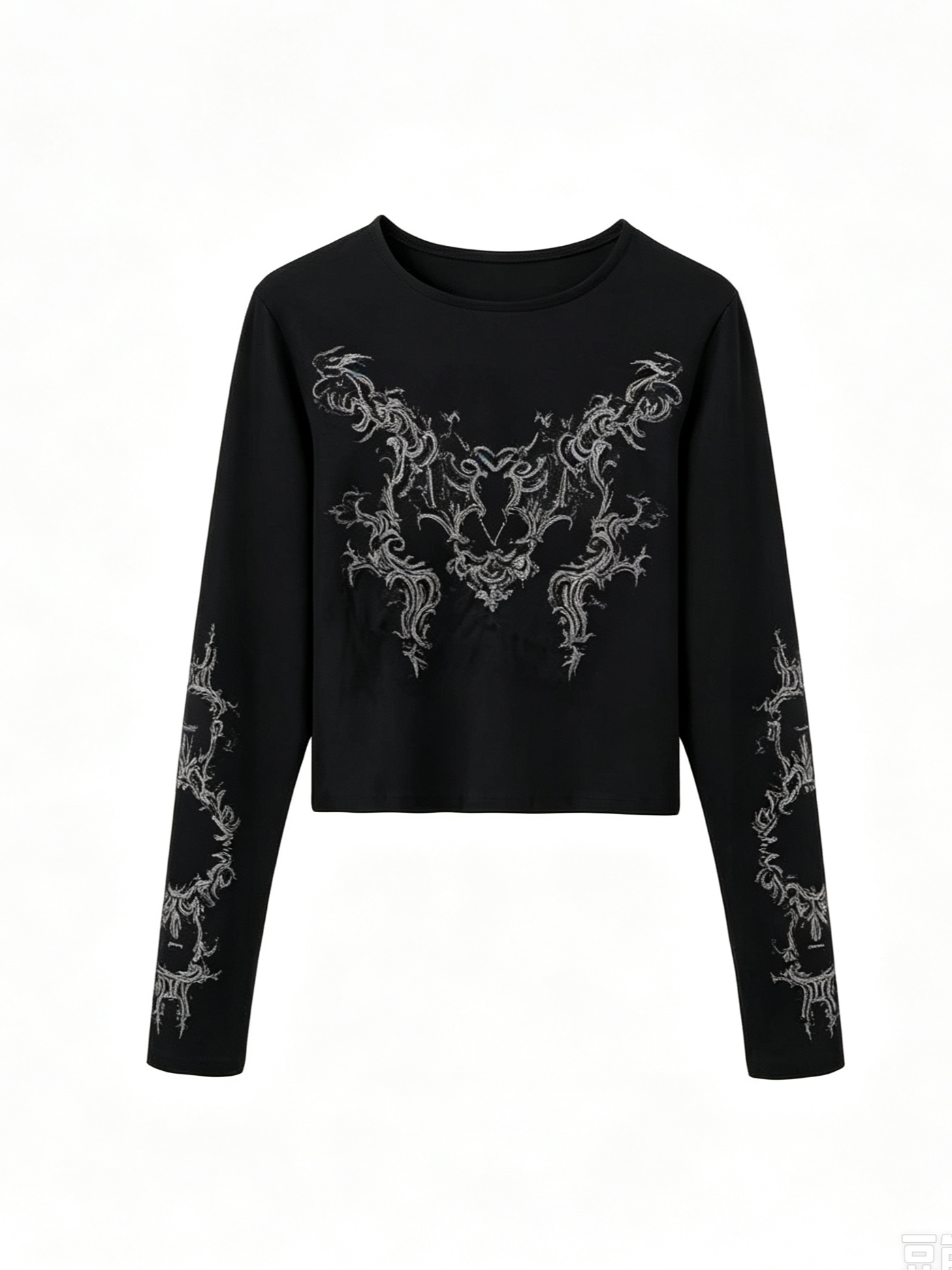 'Punk Ink' Punk Graphic Print Long Sleeve Top