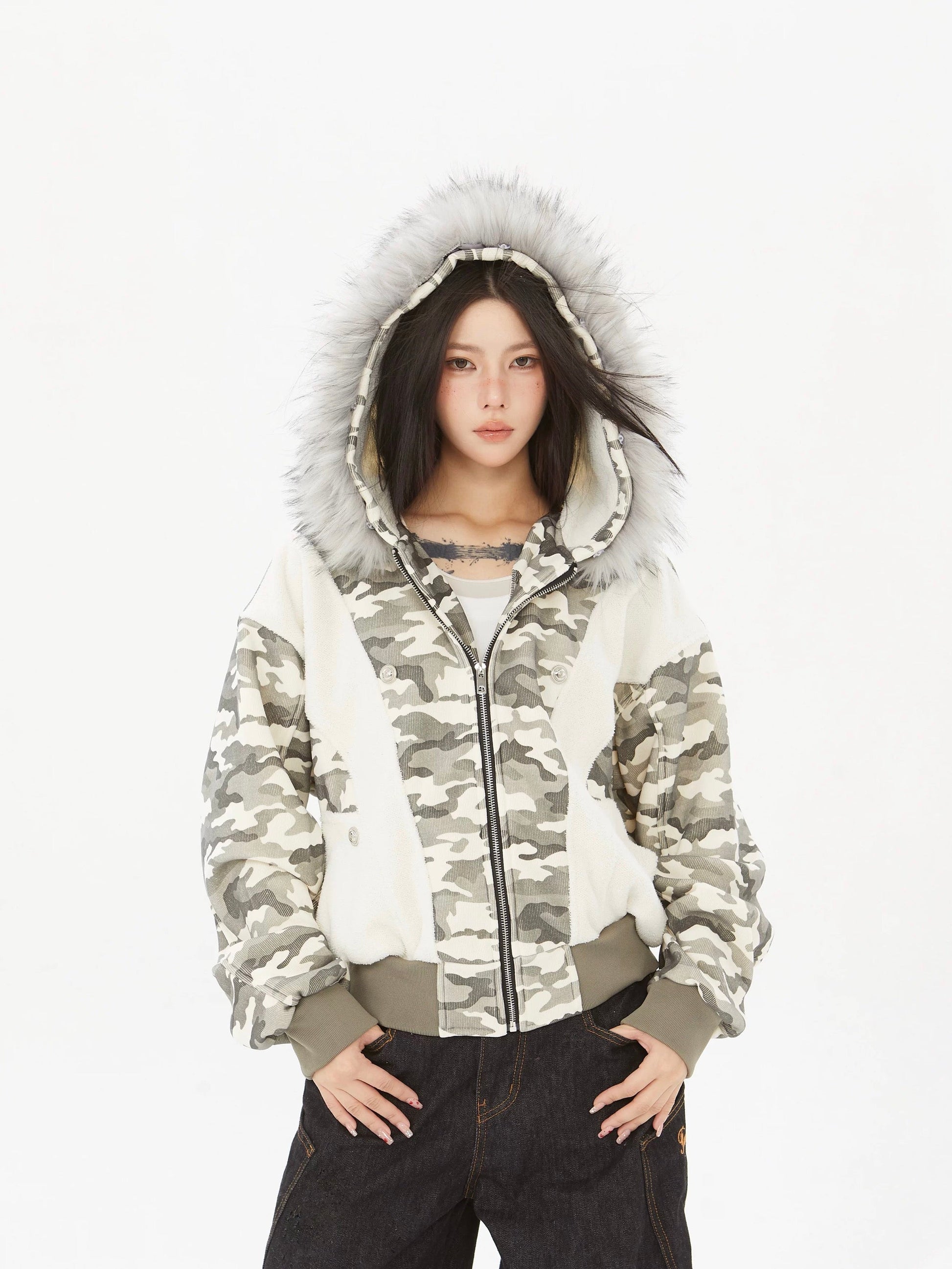 'Cold Bones' Y2k Grunge Streetstyle Skeleton Fluffy Hoodie AlielNosirrah