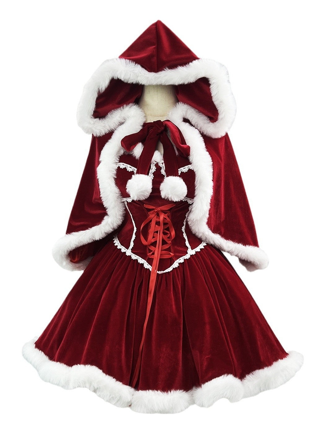 'Velour Charm' Red Velvet Christmas Strapless Bow Party Dress (Copy) AlielNosirrah