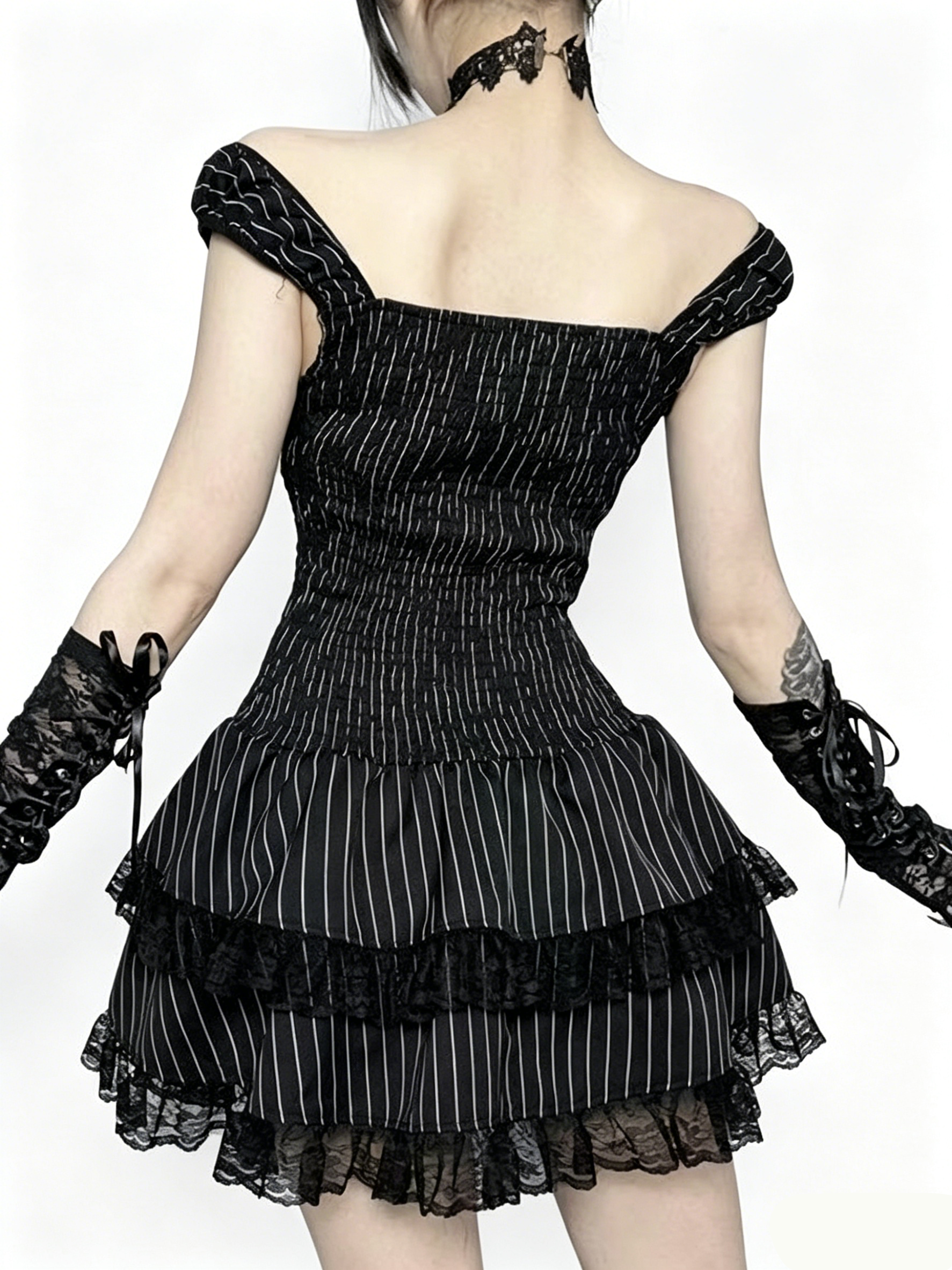 dark-ballet-gothic-striped-ruffle-dress-5