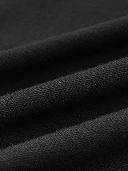 'Black Static' Black Cut-Out Off-Shoulder T-Shirt AlielNosirrah