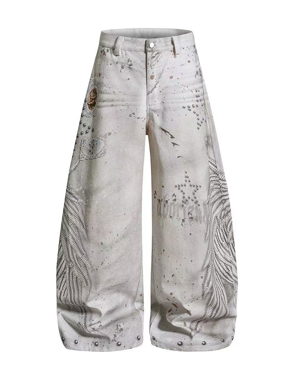 'Afterglow' Vintage Washed Distressed Star Graphic Sweatpants