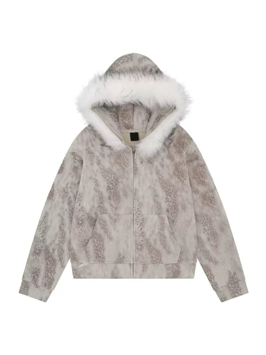 'Chaser' Streetstyle Camouflage Off Shoulder Fluffy Fur Top AlielNosirrah