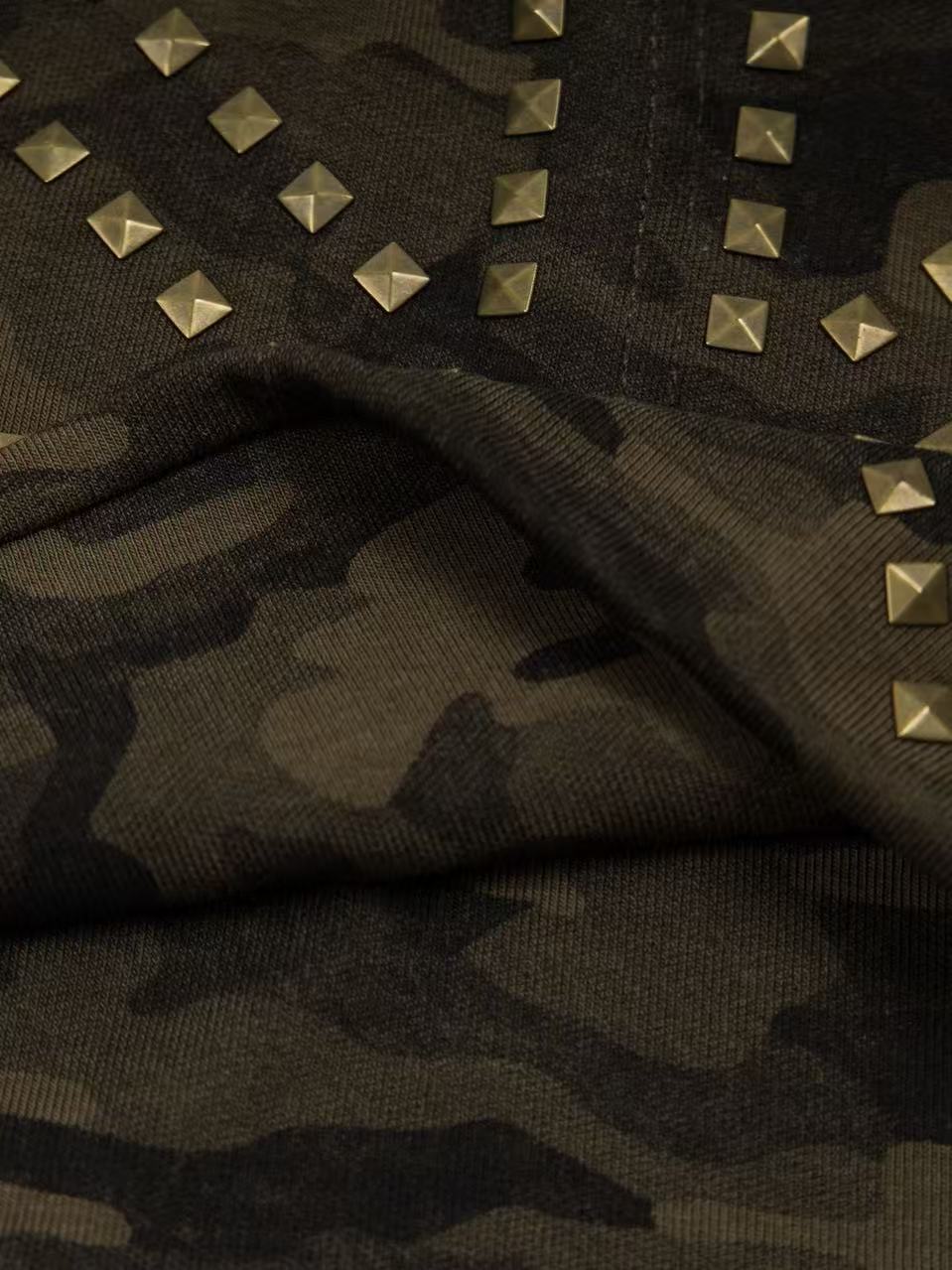 'Lockdown' Streetwear Camo Studded Tube Top