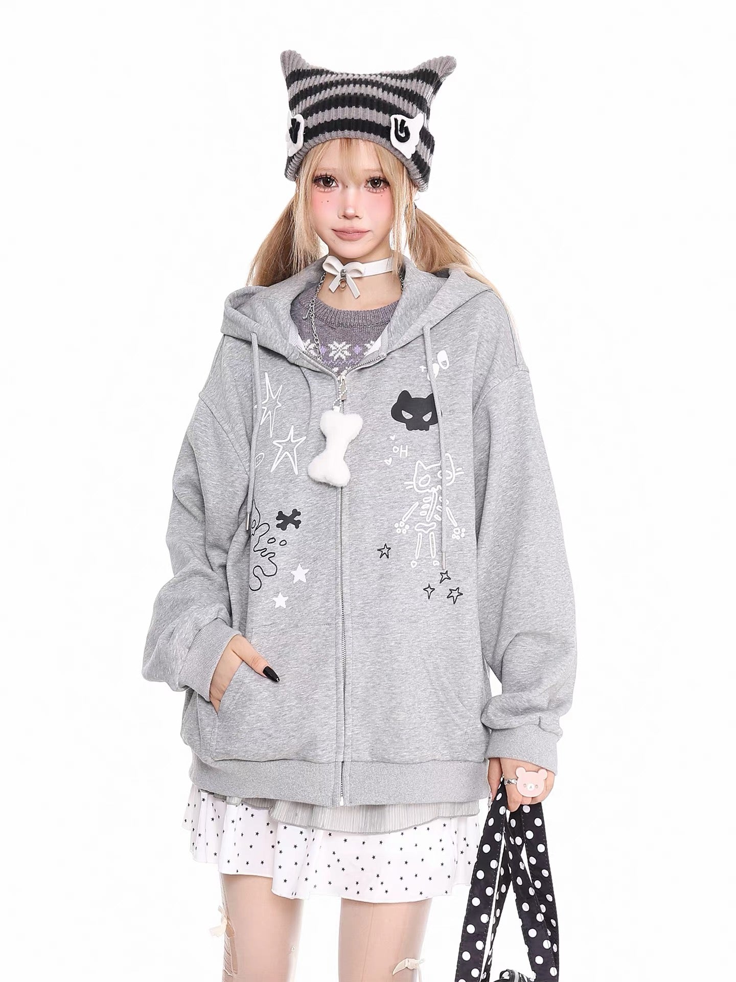 'Naughty Me' Kawaii Streetstyle Cat Ears Ribbon Sweater AlielNosirrah