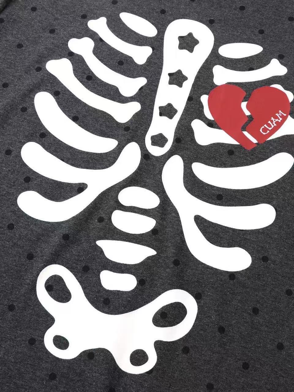 'Dopamine Skull' Skull Polka Dot Short Sleeve T-Shirt AlielNosirrah