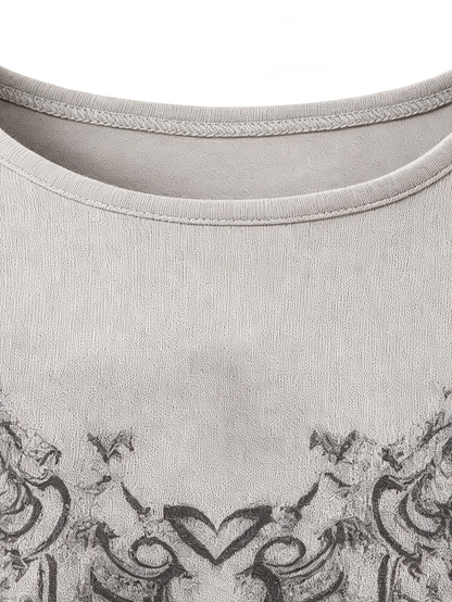 'Punk Ink' Punk Graphic Print Long Sleeve Top