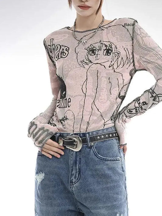 'Major Character' Anime Girls Print Top AlielNosirrah