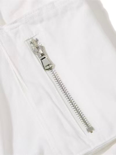 'Hype Tie' High Street Strap Design Wide Leg Cargo Capri Pants