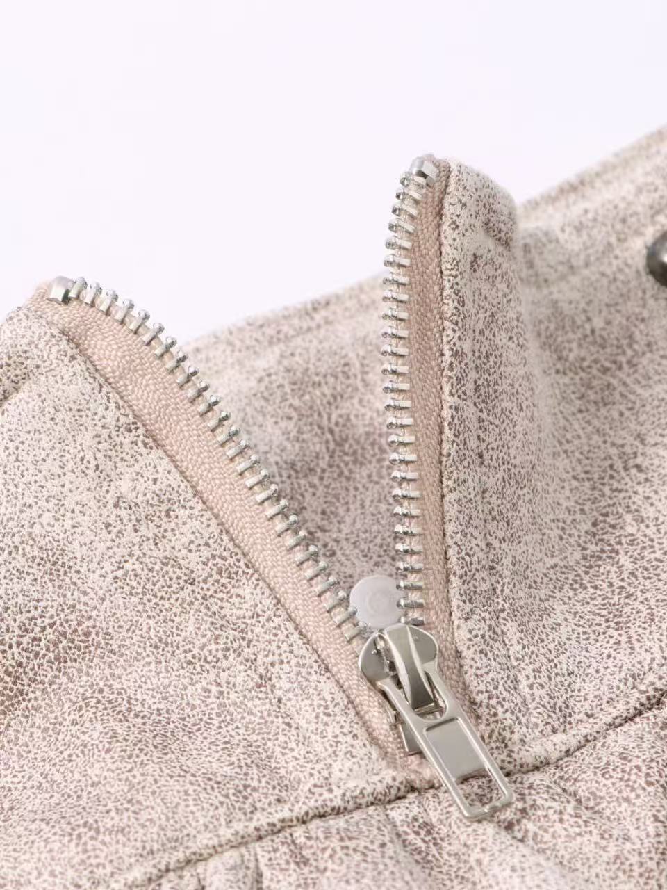 'Eclipse' PU Leather Pleated A-Line Skirt AlielNosirrah