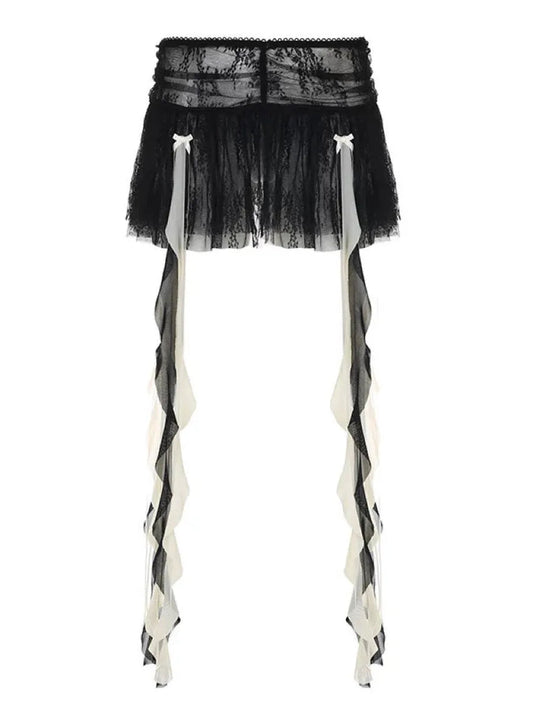 'Don't Tell Him' Dark Ribbon Mini Skirt AlielNosirrah