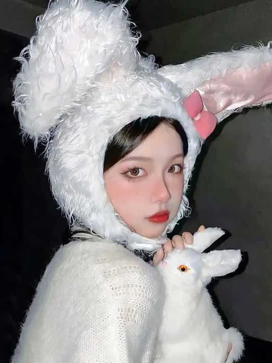 'Bunny girl' Y2k Fluffy Kawaii Rabbit Hat AlielNosirrah