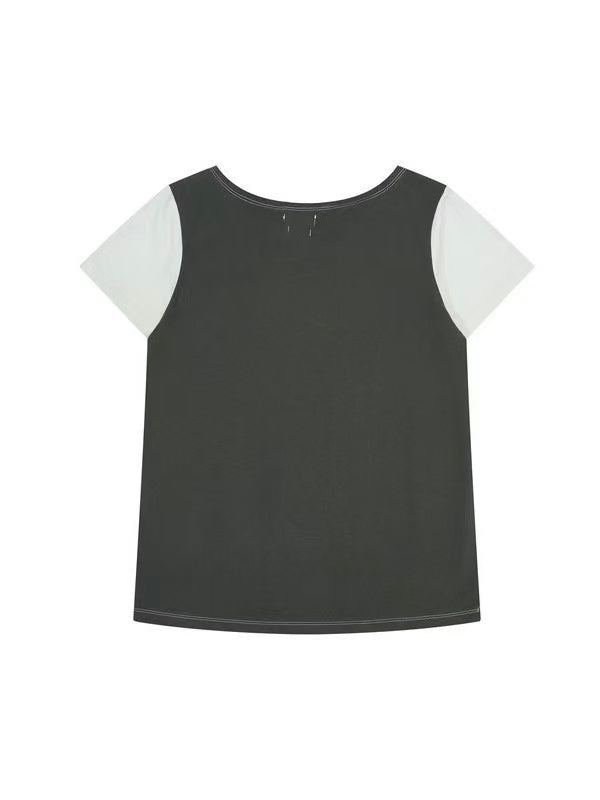 'Doll Pop' Retro Cartoon Print Y2K Asymmetrical Shoulder Tee AlielNosirrah