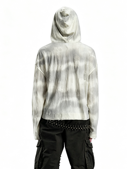 'Sequin Faith' Streetwear Sequin Tie-Dye Cross Print Hoodie