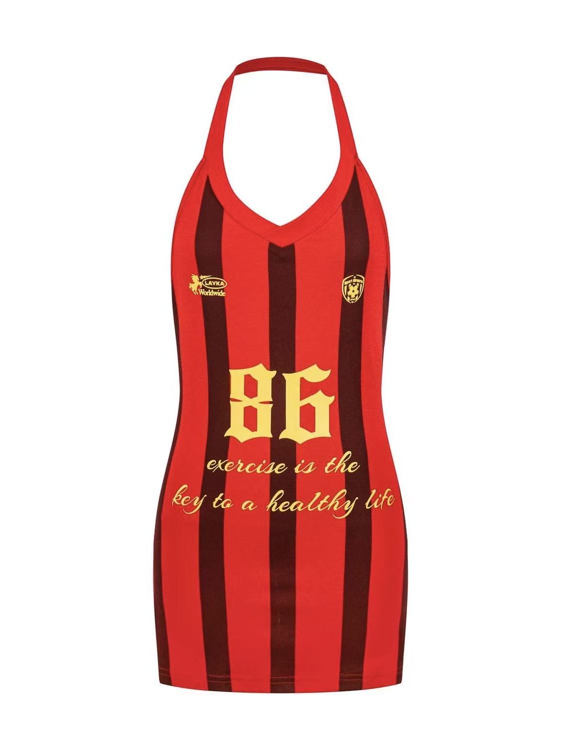 'Color Block' Streetwear Contrast Stripe Mini Dress