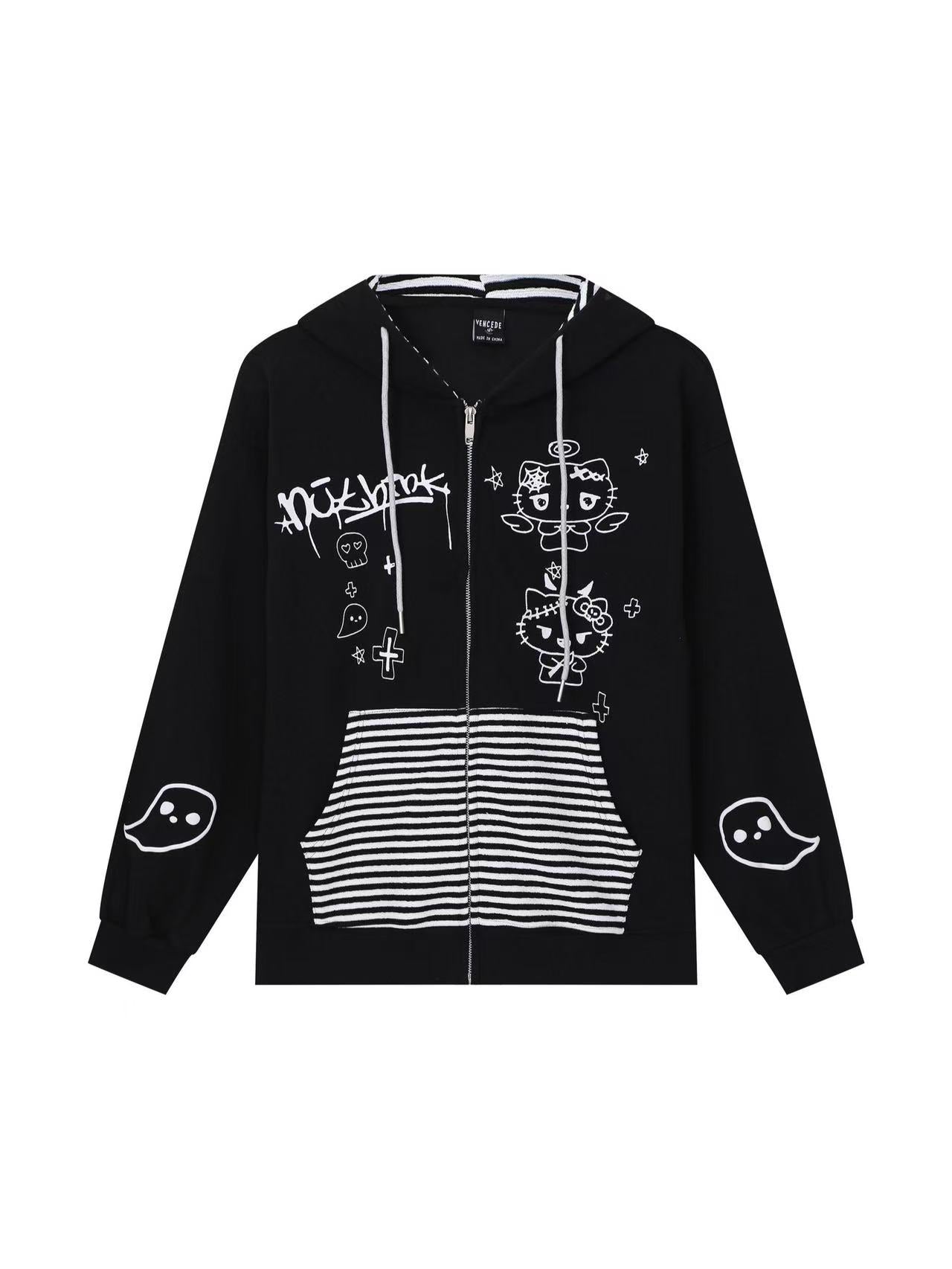 'Sugar & Spook' Y2K Cartoon Graphic Hoodie (Copy) AlielNosirrah