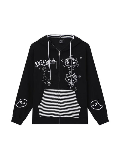 'Sugar & Spook' Y2K Cartoon Graphic Hoodie (Copy) AlielNosirrah