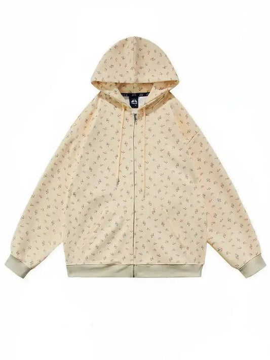 'Bloom' Soft Girl Floral Print Oversized Hoodie AlielNosirrah