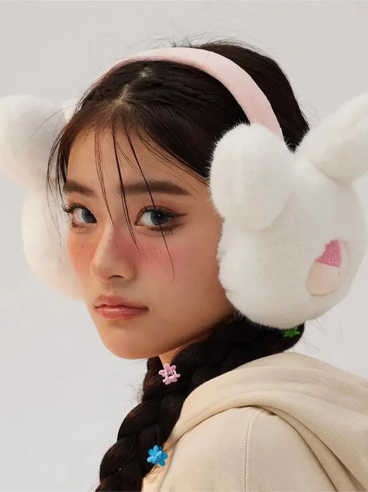 'Rabbito' Kawaii Fluffy Rabbit Face Earmuff AlielNosirrah