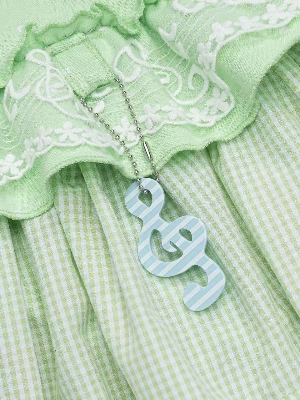 'Melody Keys' Y2K Plaid Lace Patchwork Puff Cake Skirt (Copy) AlielNosirrah