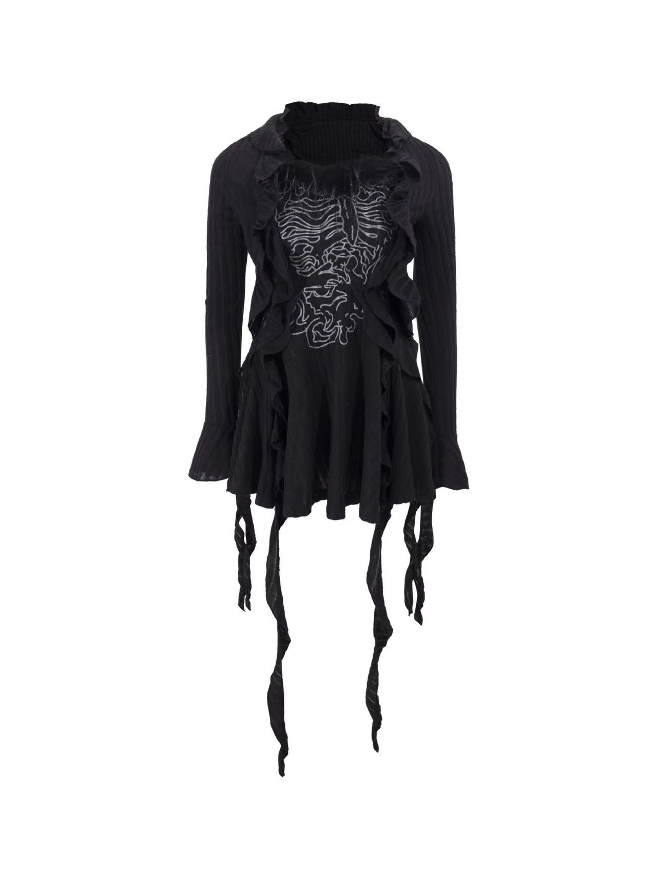 'Fluffy Tempt' Faux Fur Mesh Dress Set AlielNosirrah