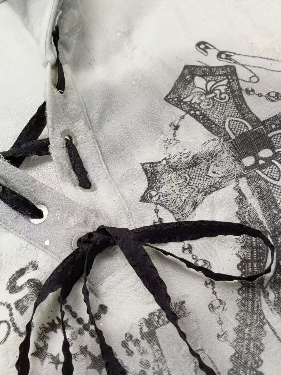'Sequin Faith' Streetwear Sequin Tie-Dye Cross Print Hoodie