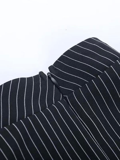 'Ash Puppet' Vintage Dark Gothic Punk Striped Sleeveless Top