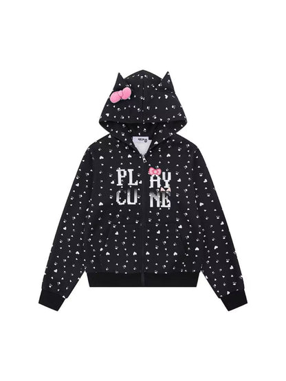 'Paw Sweetie' Sweet Animal Paw Print Y2K Jacket (Copy) AlielNosirrah