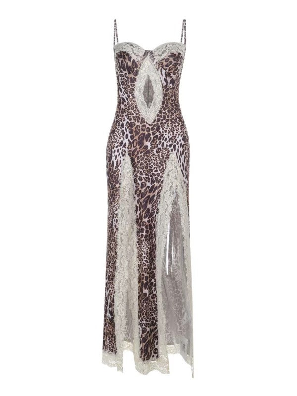 ’Golden Glamour' Leopard Midi Split Cami Dress (Copy) AlielNosirrah