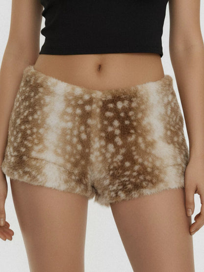 'Dear Deer' Kawaii Y2k Coquette Deer Fur Shorts AlielNosirrah