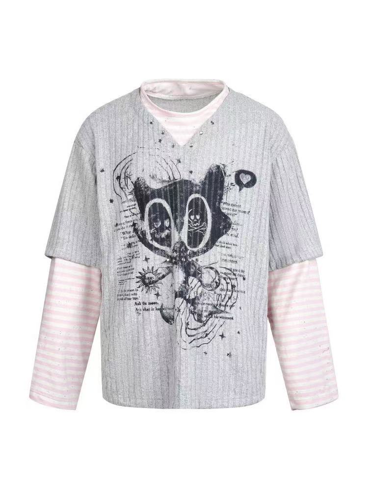 mochi-cat-cat-print-striped-patchwork-long-sleeve-top-4