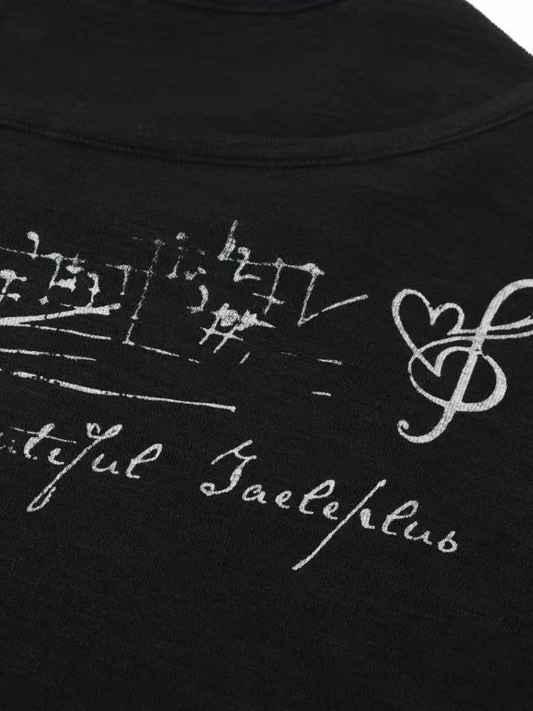 'BeatStreet' Street Music Note Print Long Sleeve Top