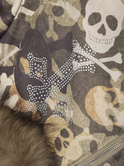 'Cold Bones' Y2k Grunge Streetstyle Skeleton Fluffy Hoodie AlielNosirrah